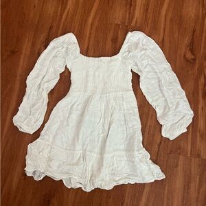 White Long Sleeved Dress